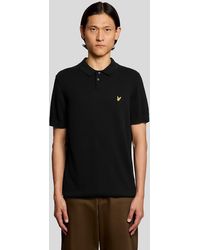Lyle & Scott - Cotton Knitted Polo Shirt - Lyst