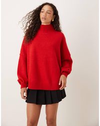 Vrg Grl - High Collared Long Sleeve Jumper - Lyst