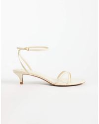 Mango - Strappy Kitten Heeled Sandal - Lyst