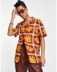 ASOS - Camicia Con Rever E Stampa A Fiori Anni '70 - Lyst