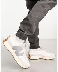 New Balance - Zapatillas blancas y grises 327 - Lyst