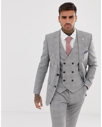 Burton Skinny Fit Suit Jacket - Natural
