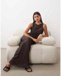 ASOS - Mesh Cutaway Slinky Maxi Dress - Lyst