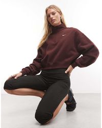 Nike - Studio Fleece Mid-weight Quarter Zip Oversized Cropped Sweat - Lyst