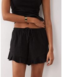 ASOS - Mix & Match Cotton Crinkle Ruffle Hem Shorts - Lyst