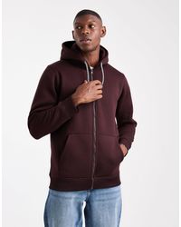 Brave Soul - Zip Through Hoodie With Drawcords - Lyst