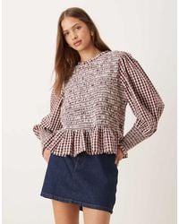 Nobody's Child - Knowles Balloon Sleeve Shirred Blouse - Lyst