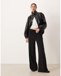 Vila - Pintuck Wide Leg Trousers - Lyst