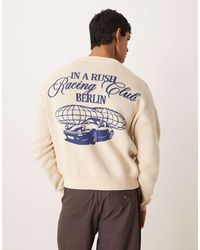 Prohibited - Jersey Con Cuello Redondo De Punto Vortex De -Blanco - Lyst