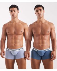 ASOS - 2 Pack Trunks With Stripe Waistband - Lyst