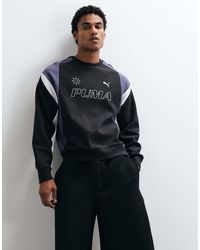 PUMA - T7 Relaxed Polo Crew Neck Sweatshirt - Lyst
