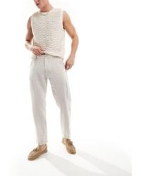 SELECTED - Slim Fit Linen Mix Suit Trouser - Lyst
