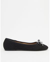 wide fit black flats