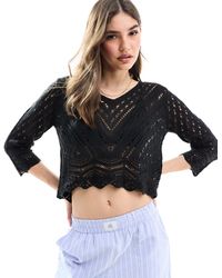 Jdy - Knitted 3/4 Sleeve Top - Lyst