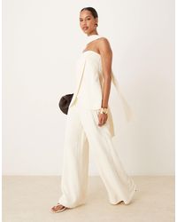 ASOS - Tailored High Waist Corset Detail Palazzo Trousers Co-ord - Lyst