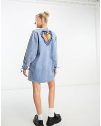 Native Youth - Heart Cut-out Detail Mini Smock Dress - Lyst
