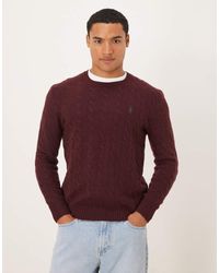 Polo Ralph Lauren - Icon Logo Wool Cable Knit Jumper - Lyst