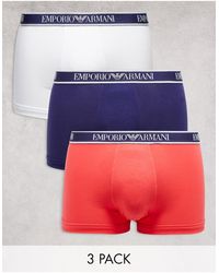 Emporio Armani - Bodywear - Set Van 3 Boxershorts Met Logo Op - Lyst