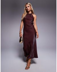 River Island - – neckholder-maxikleid - Lyst