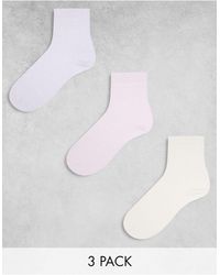 ASOS - 3 Pack Ankle Marl Socks - Lyst