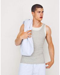 Bershka - Gelaagd Geribbeld Hemdje - Lyst
