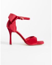 London Rebel - Mila Bow Detail High Heeled Sandals - Lyst