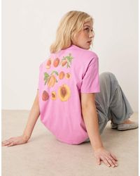 Abercrombie & Fitch - Oversized T-Shirt Met Korte Mouwen En Grafische Print - Lyst