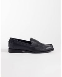 ASOS - Penny Loafers With Snaffle And Contrast Stitching - Lyst