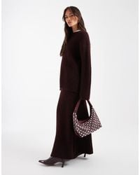 4th & Reckless - Wool Feel Ribbed Knit Wide Sleeve Oversized Sweater - Lyst