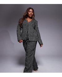 ASOS - Curve Pearl Embellished Boucle Trouser Co-ord - Lyst