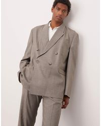 ASOS - Double Breasted Slouchy Oversized Suit Jacket - Lyst
