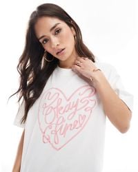 Cotton On - Premium Boxy Tee With Okay Fine Graphic - Lyst
