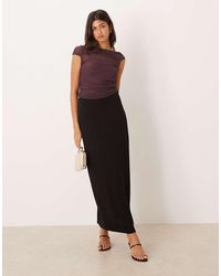 ASOS - Elegante Midi-Kokerrok Met Gestrikte Achterkant - Lyst