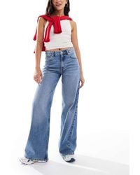 Pull&Bear - Jeans Met Wijde Pijpen En Hoge Taille - Lyst