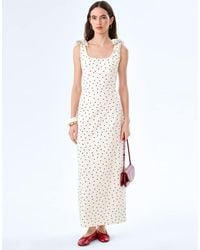 OMNES - Dresses Morgane Cotton Midi Dress With Shoulder Bows - Lyst