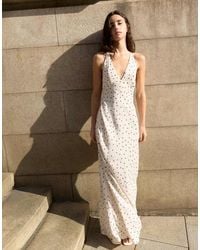 Pull&Bear - Polka Dot Strappy Back Dress - Lyst