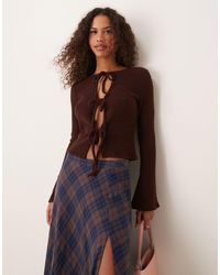 Miss Selfridge - – gerippte strickjacke - Lyst