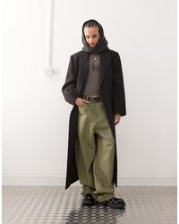 Weekday - – logan – zweireihiger oversize-mantel aus wollmix - Lyst