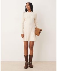 ASOS - Knitted Structured Mini Dress - Lyst