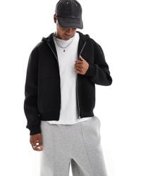 ASOS - – schwerer, kastiger oversize-kapuzenpullover aus material - Lyst