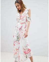 river island floral playsuit