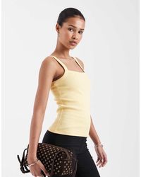 JJXX - Ribbed Square Neck Vest - Lyst