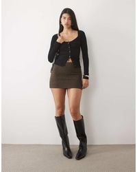 ASOS - Mix & Match Brushed Pelmet Mini Skirt - Lyst