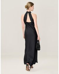 OMNES - Dresses Seychelles Halter Neck Satin Midi Dress - Lyst