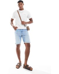 Lee Jeans - Pantaloncini Di Jeans Regular Fit Lavaggio Chiaro Con 5 Tasche - Lyst