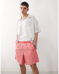 Obey - – schlichte, pigmentierte shorts aus baumwoll-nylon - Lyst