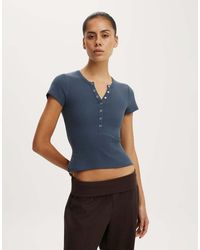 Cotton On - Blake Short Sleeve Henley - Lyst