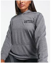 The Couture Club - Sweat à capuche confort d'ensemble style universitaire en tissu côtelé - Lyst