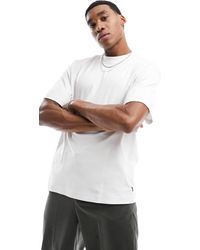 Jack & Jones - Camiseta Blanca Extragrande De Tejido Grueso De 200 G/M2 De - Lyst