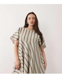 ASOS - Asos Design Curve Smock T-shirt Mini Dress - Lyst